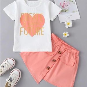 Girls top & skirt outfit